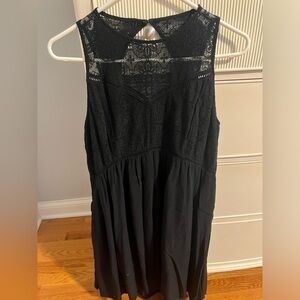 Abercrombie and Fitch Black Lace Backless Flowy Dress
